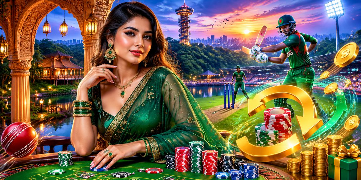 গাজীপুরে ক্রিকেট বেটিং উপভোগ করছেন শাড়ি পরা একজন নারী